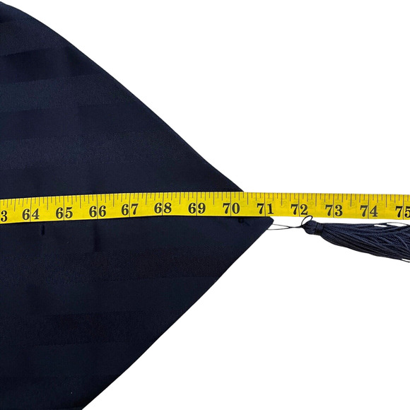 Tablecloth Round Navy Blue Polyester Stripe 70" Diameter & Table Runner Elegant - Picture 12 of 13